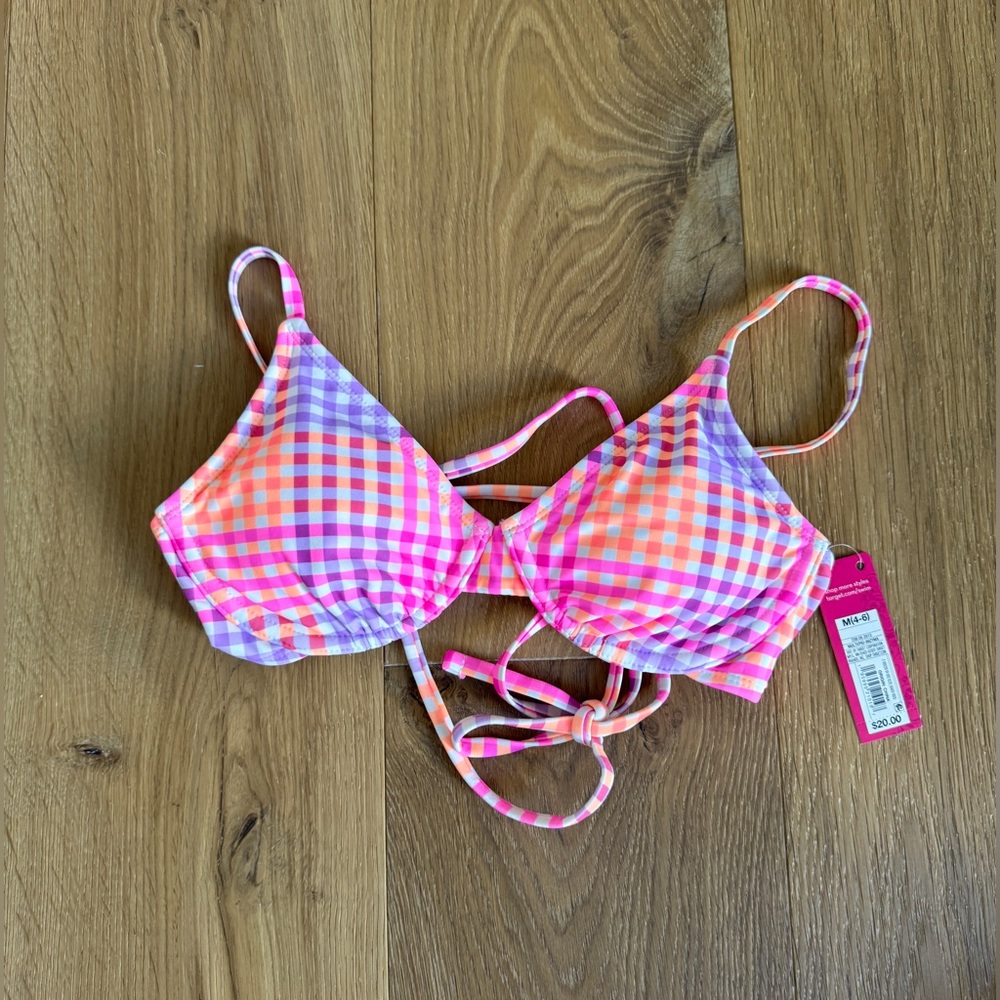 Target Plaid Bikini Top